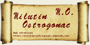 Milutin Ostrogonac vizit kartica